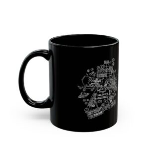 Black Travel Adventure Mug – Wanderlust Map Design