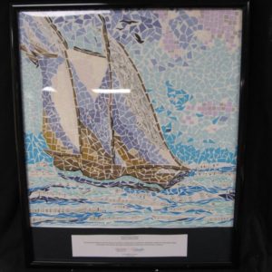Mosaic Art While You Wait Sailboat by Multiple Artists