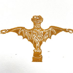 Haunted Manson Bat by Ken Decore