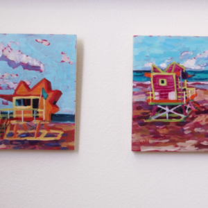 Sunrise Beach Life-guard Stations by Heather Nagy