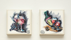 Wine Study (4 & 5) by Rhonda Richley