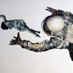 Astronaut and Lady in Summer Dress by KYLE