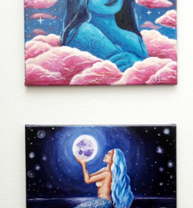 Pink Clouds, Moon Mermaid by Astrid Lalane