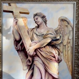 Angel with Cross by Kathleen Brodeur
