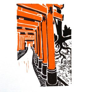 Torii Gates At Fushimi Inari by Ken Decore