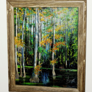 Cypress & Deer by Sonia Mueller