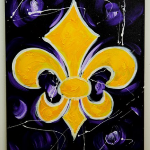 Fleur de Lis Purple by Reggie Ford