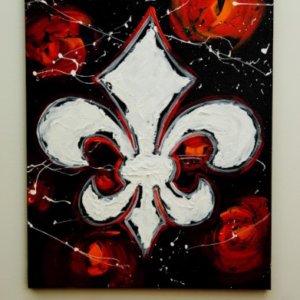 Fleur de Lis Orange 1 by Reggie Ford