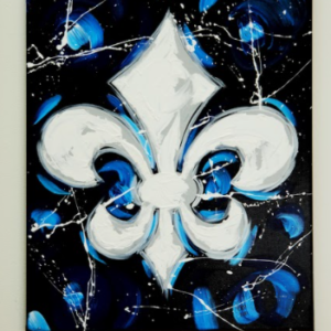 Fleur de Lis Blue 2 by Reggie Ford