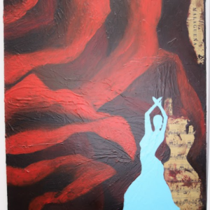 Spanish Heritage - Flamenco Rose by Wendy Escobar