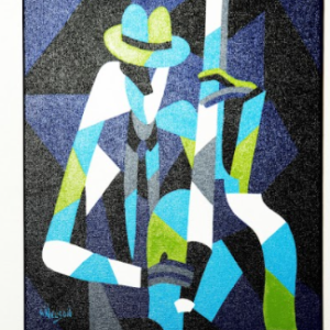 Jazz Guys Blue 1 by Grant Nelson