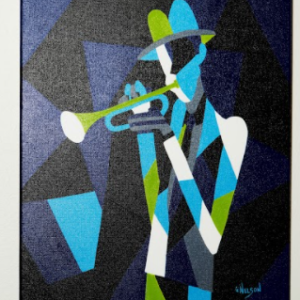 Jazz Guys Blue 3 by Grant Nelson