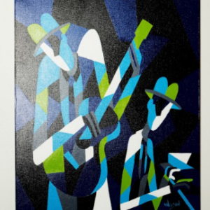 Jazz Guys Blue Big 3 by Grant Nelson