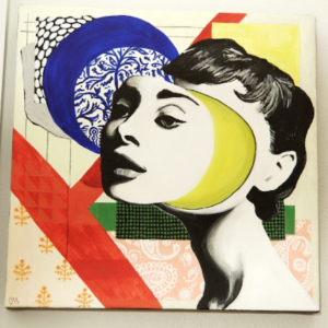 Painting from Audrey Collage by Claire Mullinax