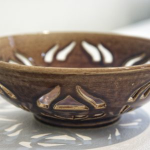 Carved Lotus Bowl by Angela Amore