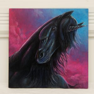 Ebony Unicorn by Monica RavenWolf