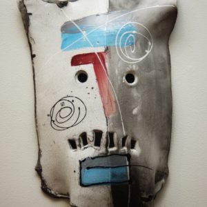 Raku-Fired Mask 2 by Howard Axner
