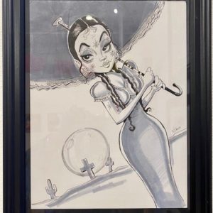 Girl With Parasol by Chris Davis