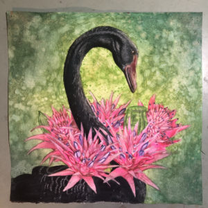 Swan with Aechmea Fasciata